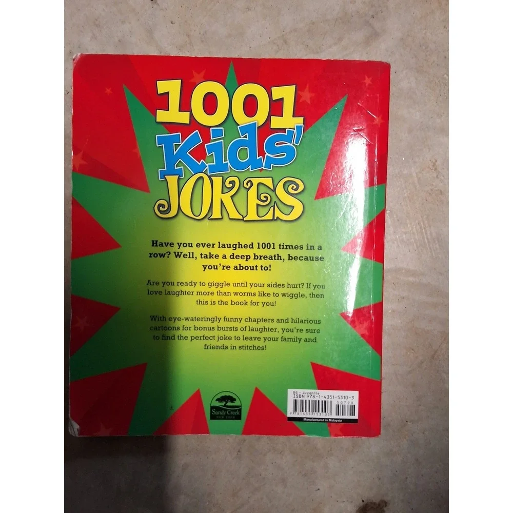 1001 Kids Jokes Giggle Yourself Silly Sandy Creek Paperback Book 9781435153103